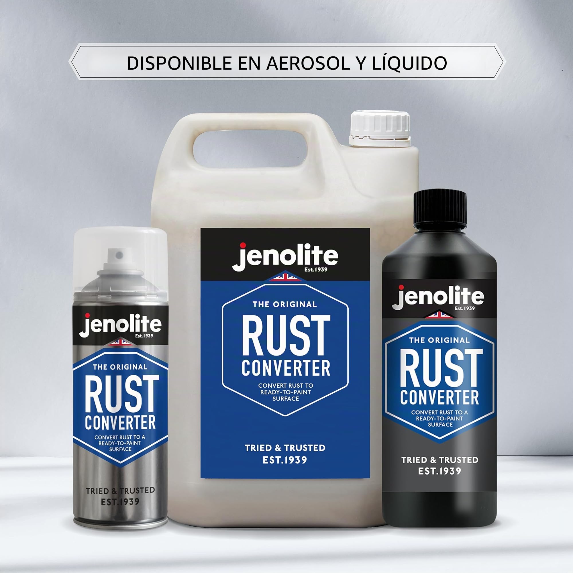 JENOLITE Convertidor de óxido spray | 500 ml | Tratamiento para óxido
