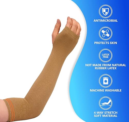 Miniatura 3 de NYOrtho Geri-Sleeves - Protectores de piel para brazos, un par de protectores lavables para proteger la piel delgada sensible de desgarros y