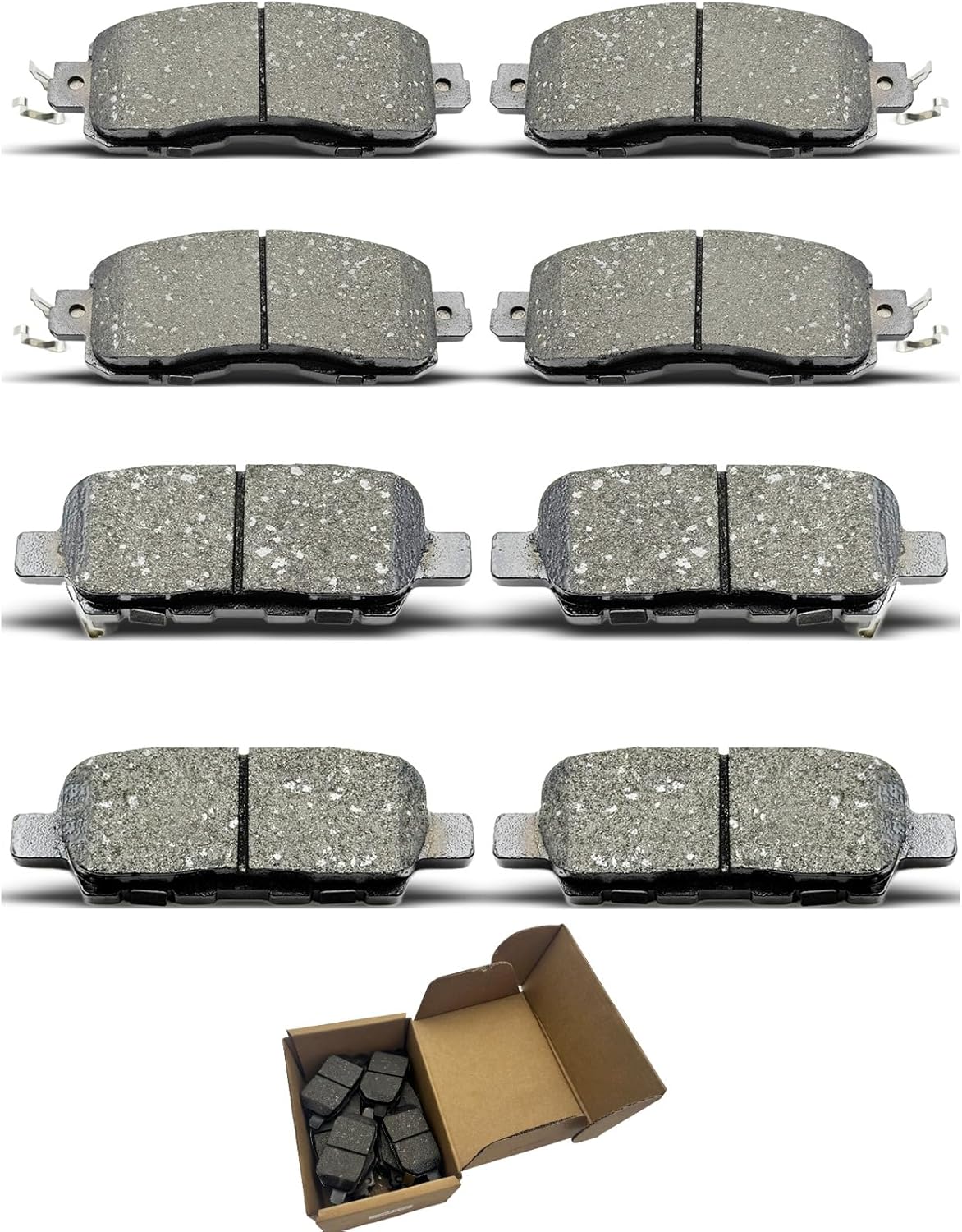 Brake Pads Sets Fit For Nissan Altima 2013 2014 2015 2016 2017 2018 2019 2020 2021 2022 2023 D1650 D905 8Pcs Front Rear Ceramic Brake Pads CCTECHMASS