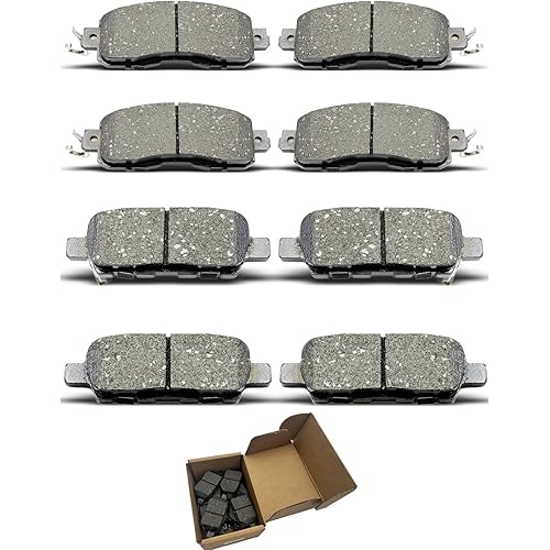 Brake Pads Sets Fit For Nissan Altima 2013 2014 2015 2016 2017 2018 2019 2020 2021 2022 2023 D1650 D905 8Pcs Front Rear Ceramic Brake Pads CCTECHMASS