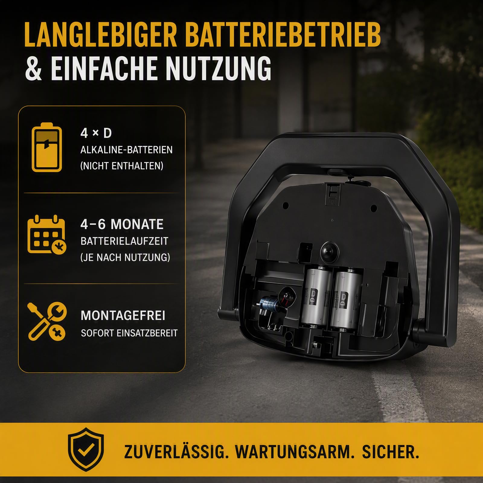 Parkplatzsperre mit Fernbedienung 6T Elektrisch 48 x 38 cm