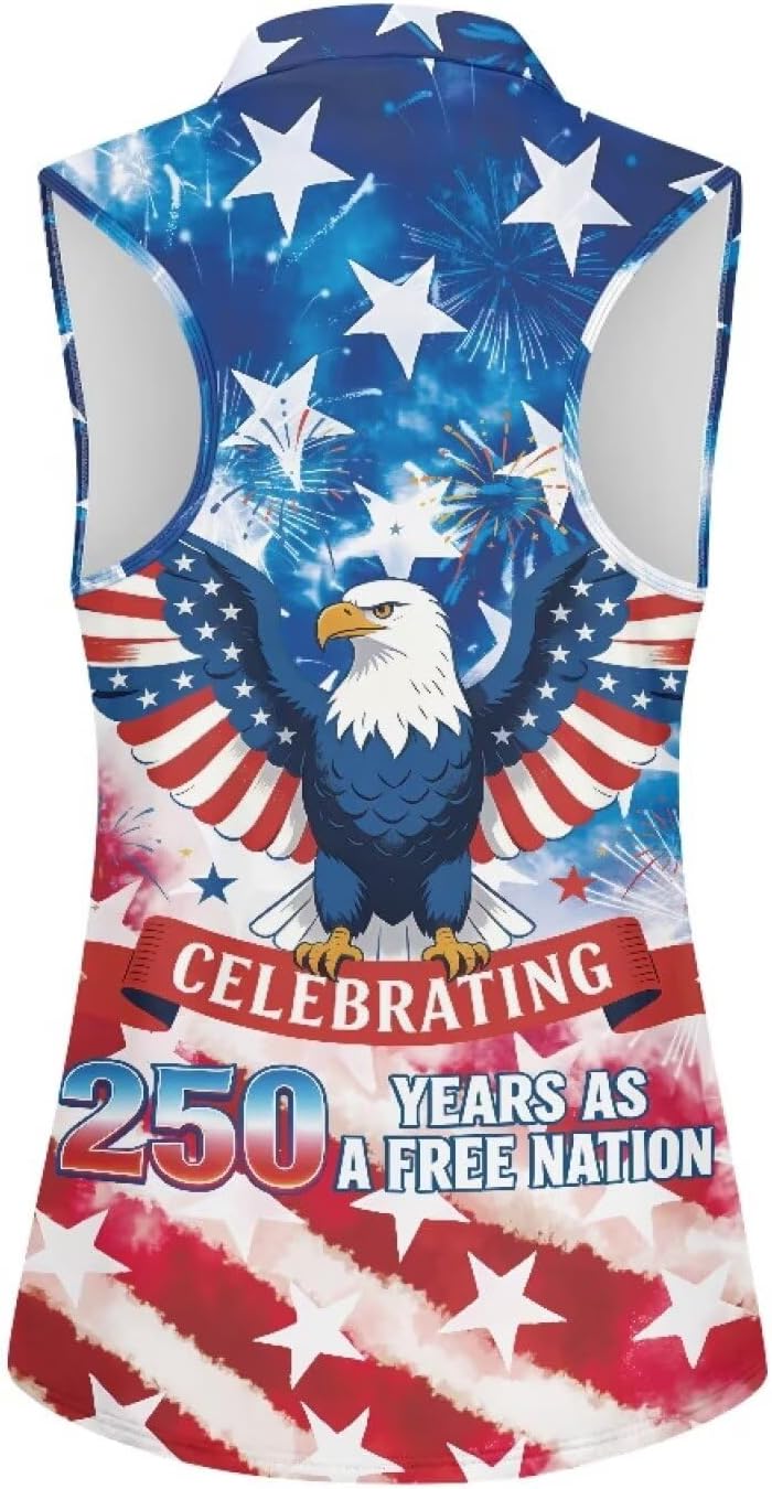 Women's Golf Shirts Sleeveless V Neck Tennis Tank Tops Racerback with Collar Quick Dry Athletic T Shirt XS-2XL - Image 4