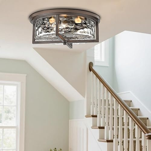 Vista 30 de Lámpara de techo de cocina, lámpara de techo empotrada de 13 pulgadas, moderna lámpara de techo cerca del techo, lámpara de techo empotrada