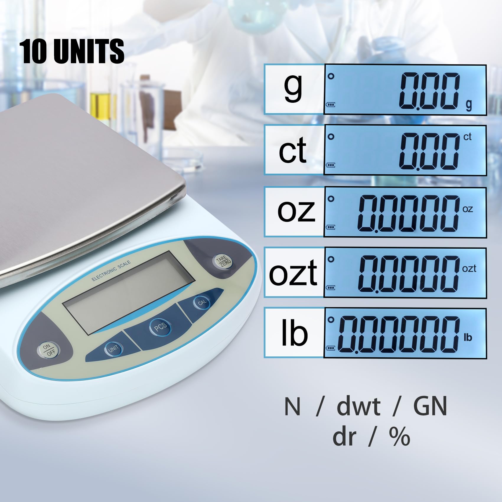 Lab Scale 5000gx0.01g High Precision Electronic Analytical Balance 0 ...