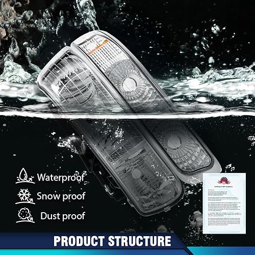 Vista 38 de PIT66 - Faros delanteros LED, compatibles c/99-02 Chevy Silverado 1500 2500/01-02 Silverado 1500HD 2500HD 3500/00-06 Tahoe Suburban 1500 2500