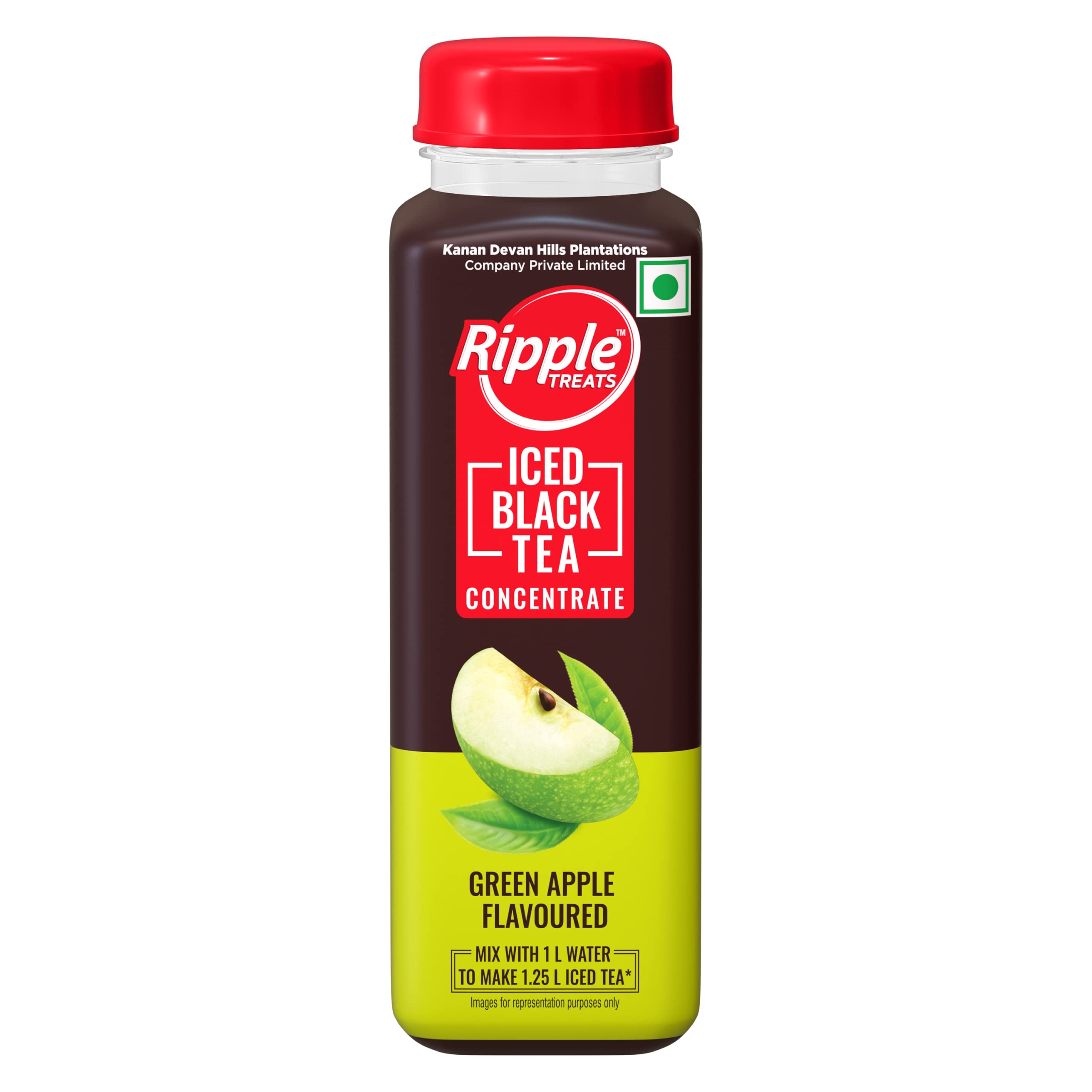 Ripple Black Ice Tea Green Apple Flavoured - Liquid Concentrate, 250ml
