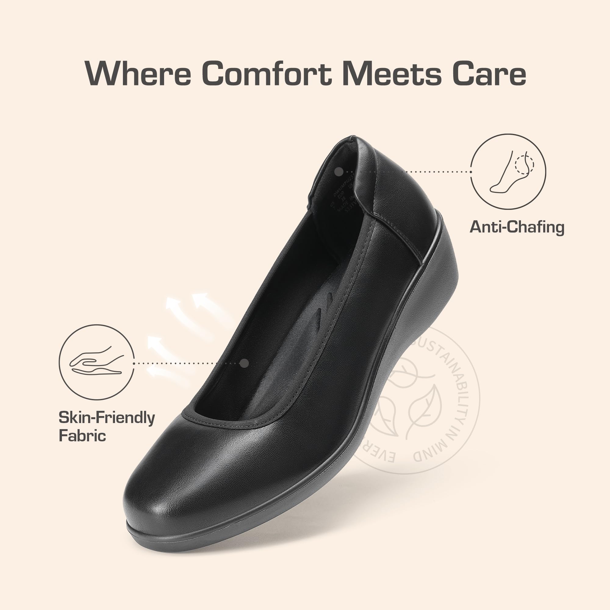 DREAM PAIRS Zapatos de tacón bajo para mujer, cómodos, sin cordones, puntera redonda, zapatos de trabajo para oficina y negocios