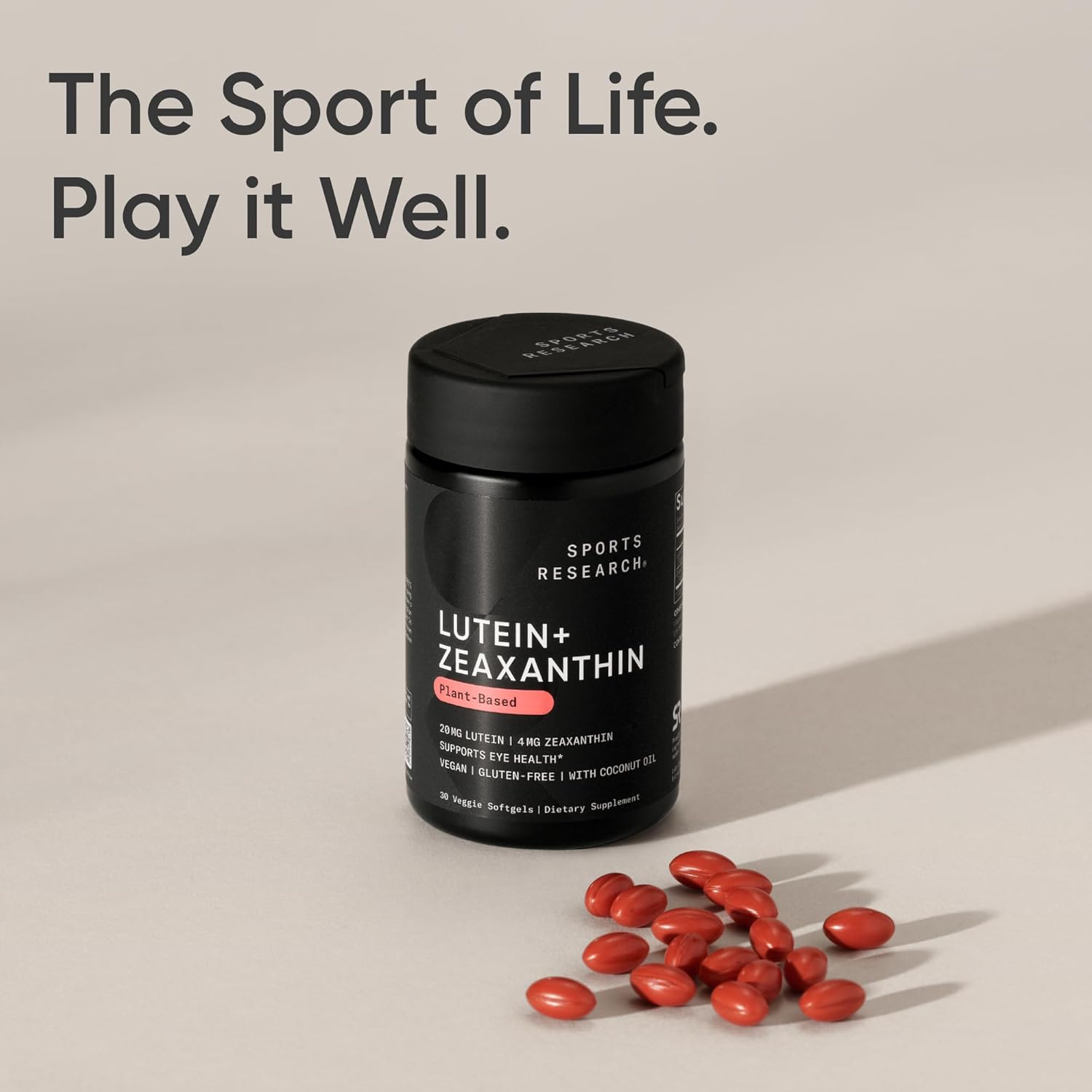 Sports Research® Lutein and Zeaxanthin Capsules - Eye Health Support Supplement Made with Lute-Gen® and Organic Coconut Oil - Vegan Friendly & Non-GMO Verified - 120 Veggie Softgels - Image 7