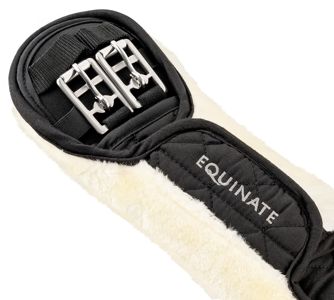 Equinate Kurzgurt Lakewood 70cm anatomischer Bauchgurt Dressurgurt Sattelgurt Schwarz