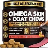 Dog Skin & Coat Supplement – Omega 3 & 6, 140 Soft Chews