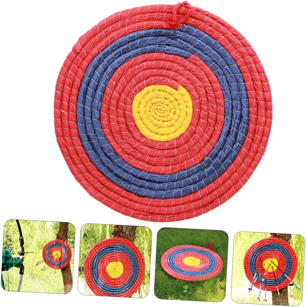 Shooting Targets for Range Target Straw Board Training Plate Ring Grass Easy to Carry for Outdoor Archery Practice