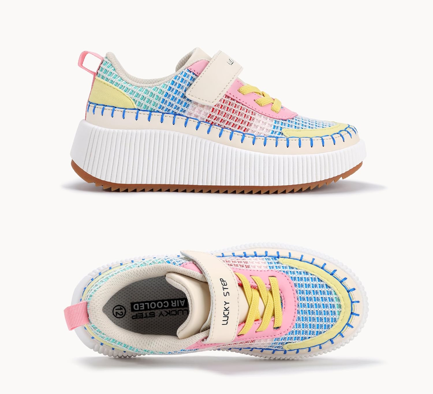 LUCKY STEP Kid's Glitter Running Sneaker Sparkly Braided Shiny Bling Princess Shoes School Athletic Walking Shoes for Children/Boys/Girls - Image 6