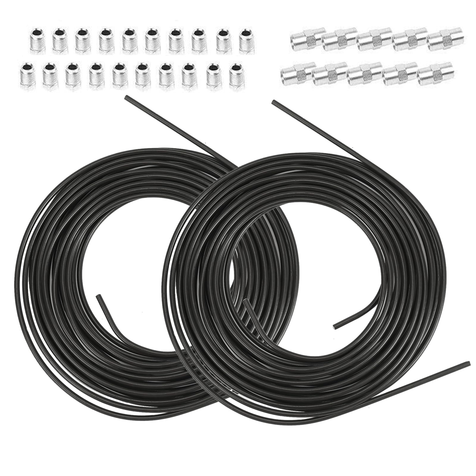 GEARMONSTER 2 x 5 m przewód hamulcowy Ø 4,75 mm, stal w zestawie z 20 połączeniami śrubowymi i 10 łącznikami