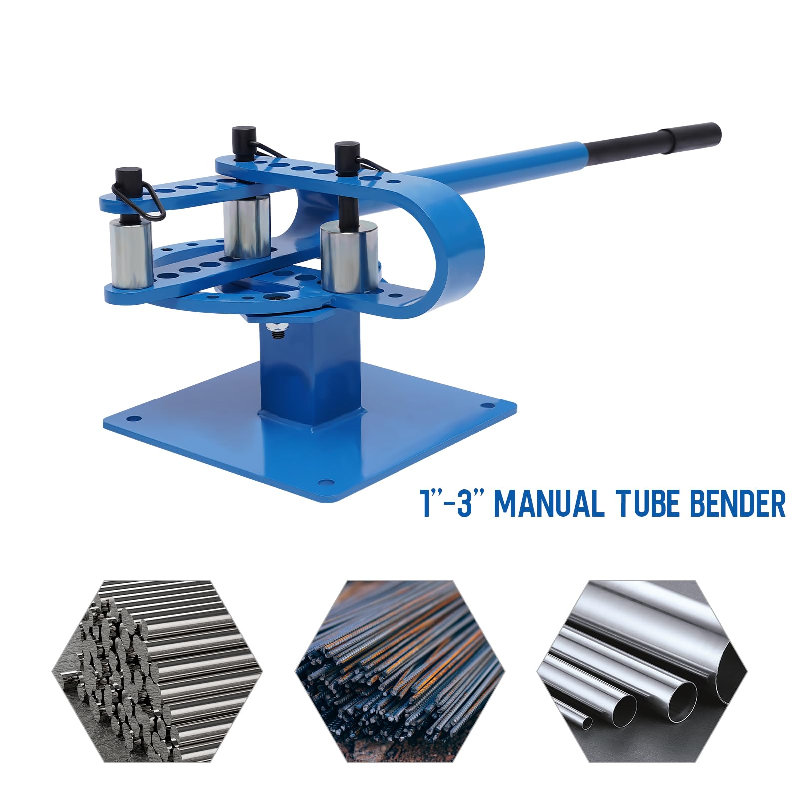 Manual Bench Top Compact Bender Pipe Bending Machine ?Premium Pipe Tube Bender Inch Manual Tube Bender W/ 7 Dies Tubing Metal for Bending Pipes Made of Mild Stee