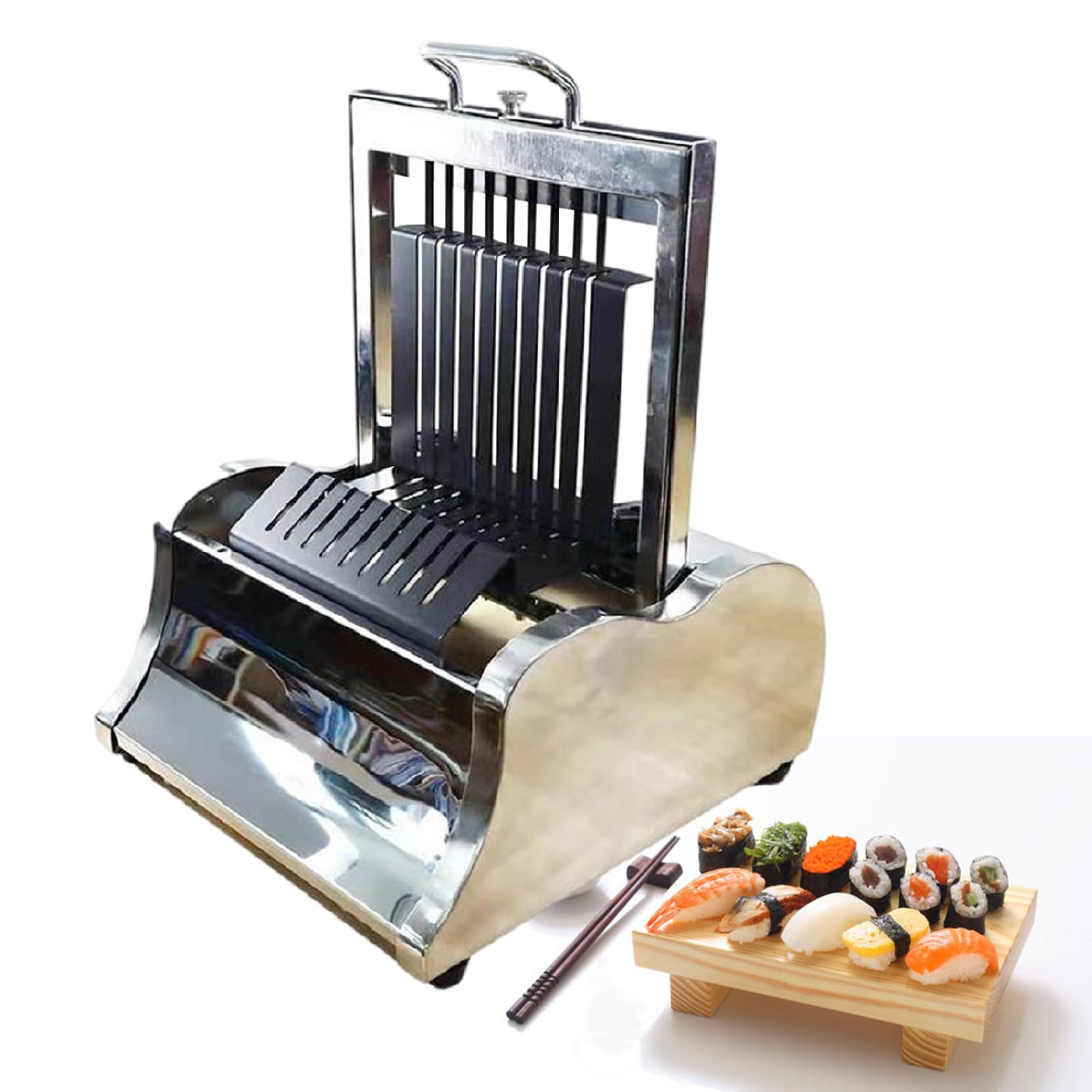 OLSKFUH Sushi Maker, Diy Sushi Molds Kit Sushi Making Tool Bag, Commercial Sushi Roll Cutter, For Beginners/Professional Sushi Chefs,12segments