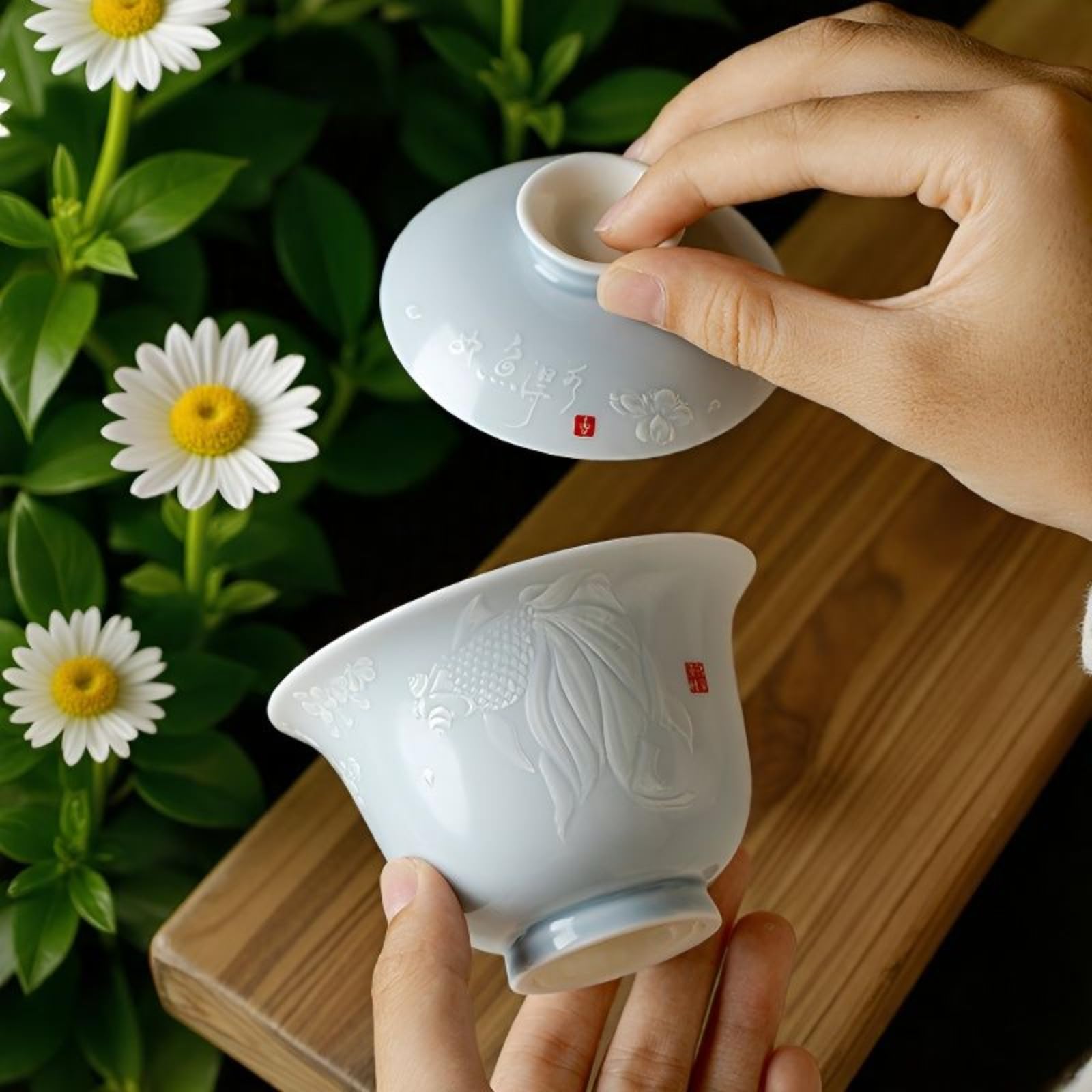 Gaiwan service à thé en céramique pour vos moments de méditation