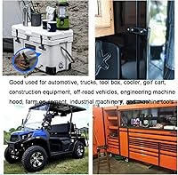 Vista 5 de Pestillo flexible de goma con mango en T para caja de herramientas, refrigerador, carrito de golf o campana de máquina de ingeniería