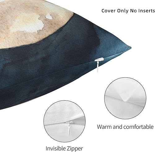 Miniatura 4 de YIPOCH Fundas de almohada de luna de murciélagos de 26 x 26 pulgadas, fundas de cojín decorativas para sofá, fundas de almohada para cojines de