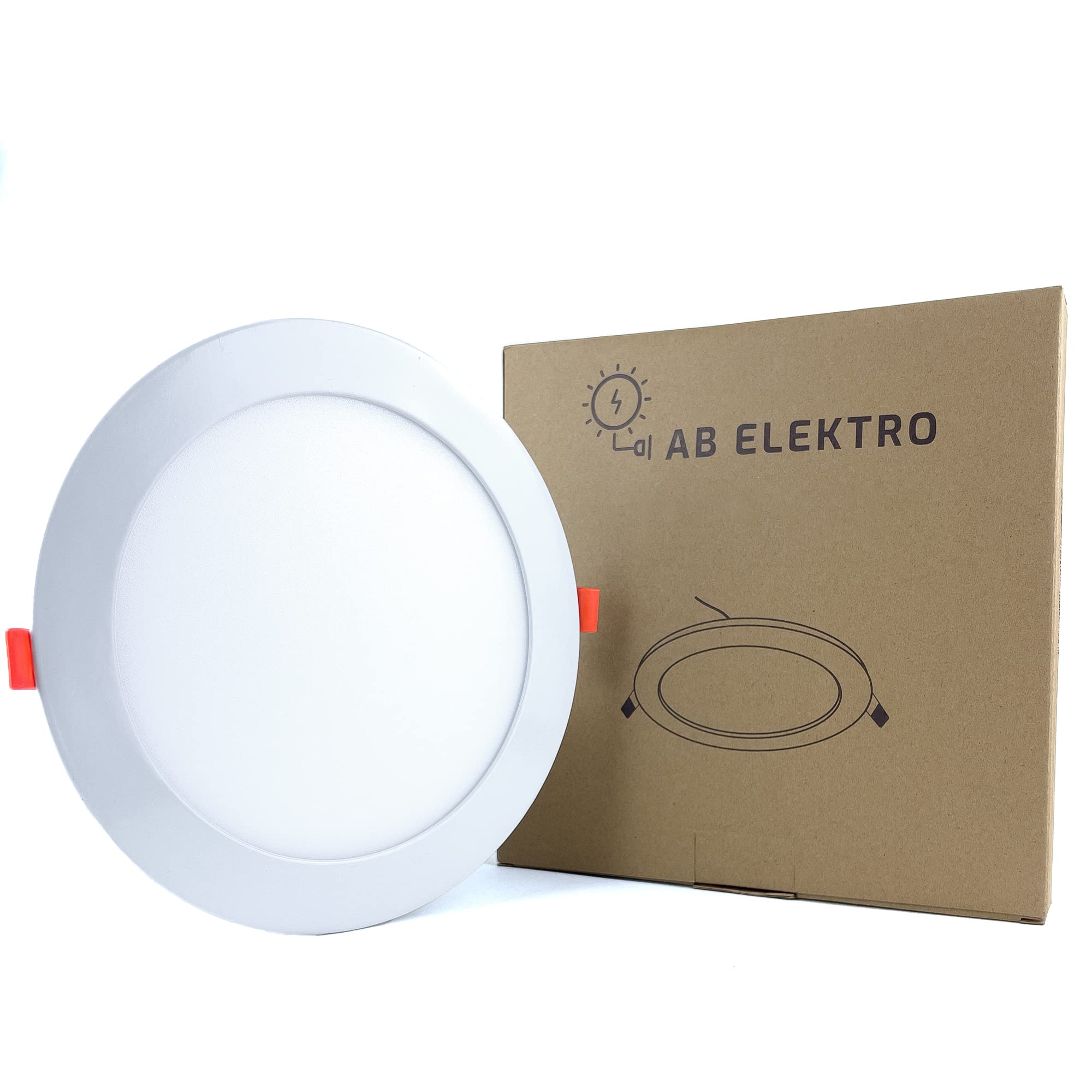 LED Einbaustrahler 230V flach - 8er Set - 24W LED Spot - 4200K - 274mm - IP20