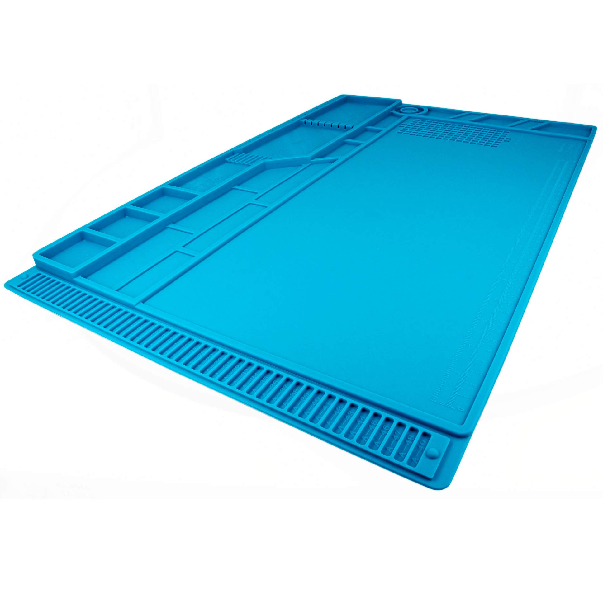 XXL Lötmatte, 55 x 35cm Große Silikonmatte, 500°C Hitzebeständige Reparaturmatte, Rutschfest