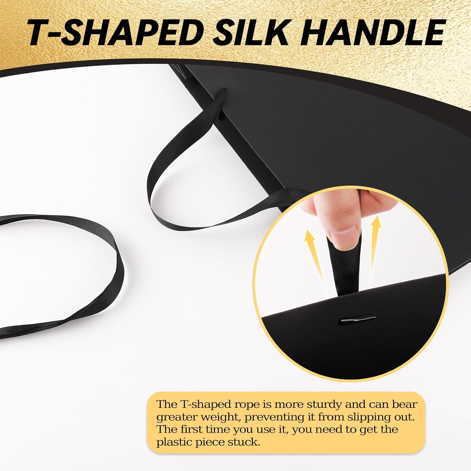 Addblu 5 Pack Large Black Gift Bags with Handles - Includes 10 Tissue Papers, 12.6x8.7x4 Inches for Men Birthday Party, Wedding, Bridesmaid, Groomsmen, Shopping Business, Christmas (Black Medium - 5Pcs) - Image 4