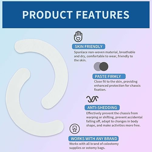 Miniatura 4 de Tiras de barrera para ostomía, suministros de ostomía, tira elástica de barrera para la piel, extensores de cinta de barrera para ostomía para