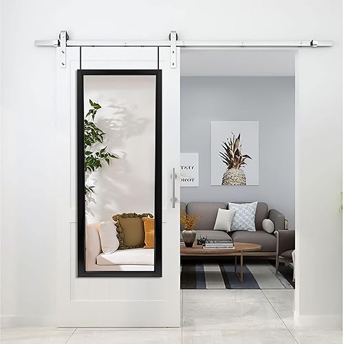 Miniatura 125 de NeuType - Espejo de cuerpo completo, espejo de pie de cuerpo completo, 64 x 21 pulgadas con soporte, espejo de pie para colgar o apoyar contra