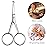 Mudder 3 Pieces Nose Hair Scissors Rounded Tip Scissors Facial Hair Trimming Stainless Steel Blunt Tip Trimmer for Eyebrows, Nose, Moustache, Beard, Grooming (Silver)
