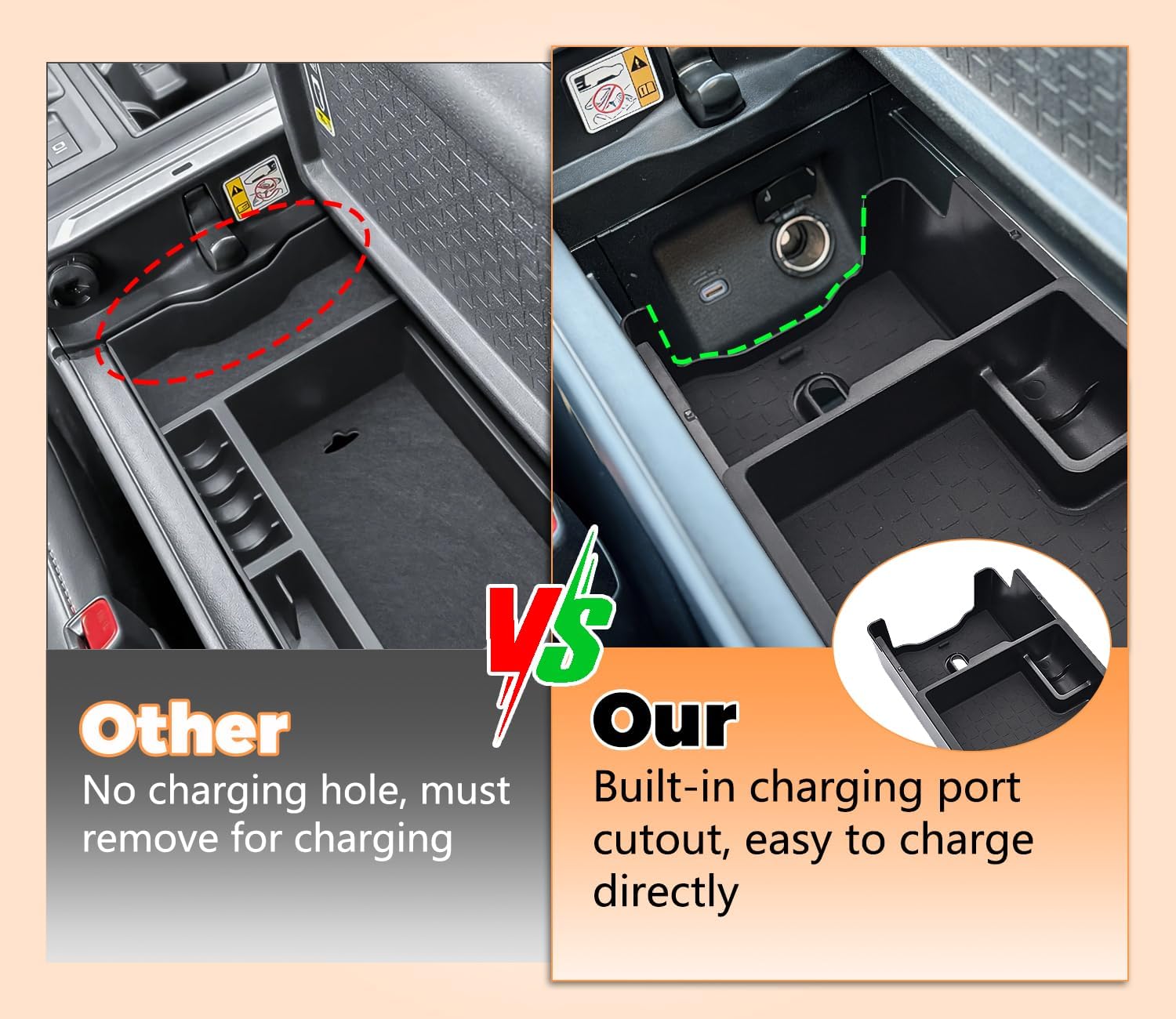 GZSH Dual Center Console Organizer for Toyota RAV4 2026+ Accessories image 2