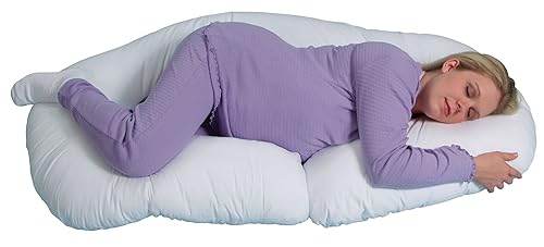 Miniatura 3 de Leachco Snoogle Loop - Almohada de cuerpo contorneada para embarazomaternidad color marfil 60 pulgadas de largo x 23 pulgadas de ancho x 85 pulgadas