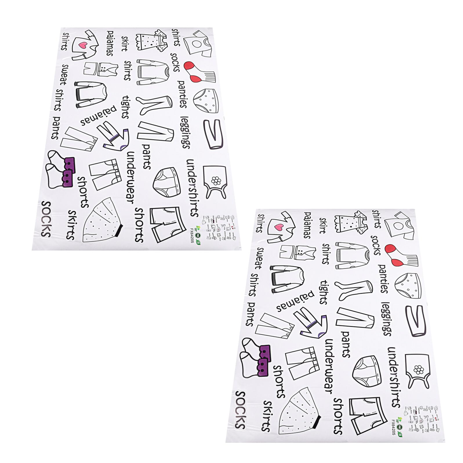 Etiquetas para armarios de ropa infantil IMIKEYA decorativas en PVC