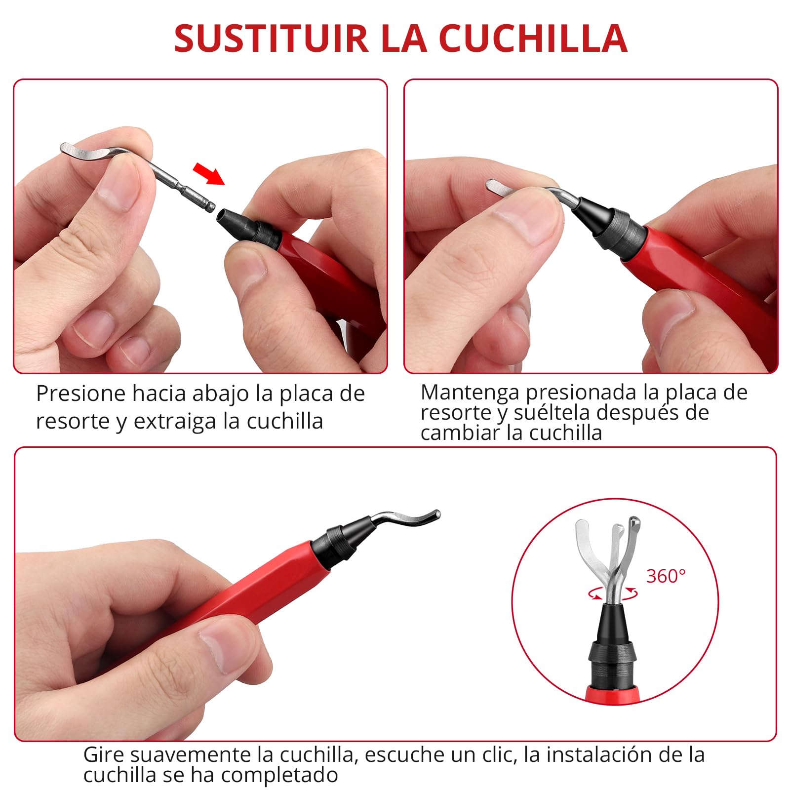 XUNTOP Herramientas de Desbarbado, 13Pcs Desbarbador Metal con Cuchillas BS1010 y BS1018 Herramienta de Desbarbado de Bordes para Limpiar Tubos de Latón, Acero, Aluminio, Cobre o PVC