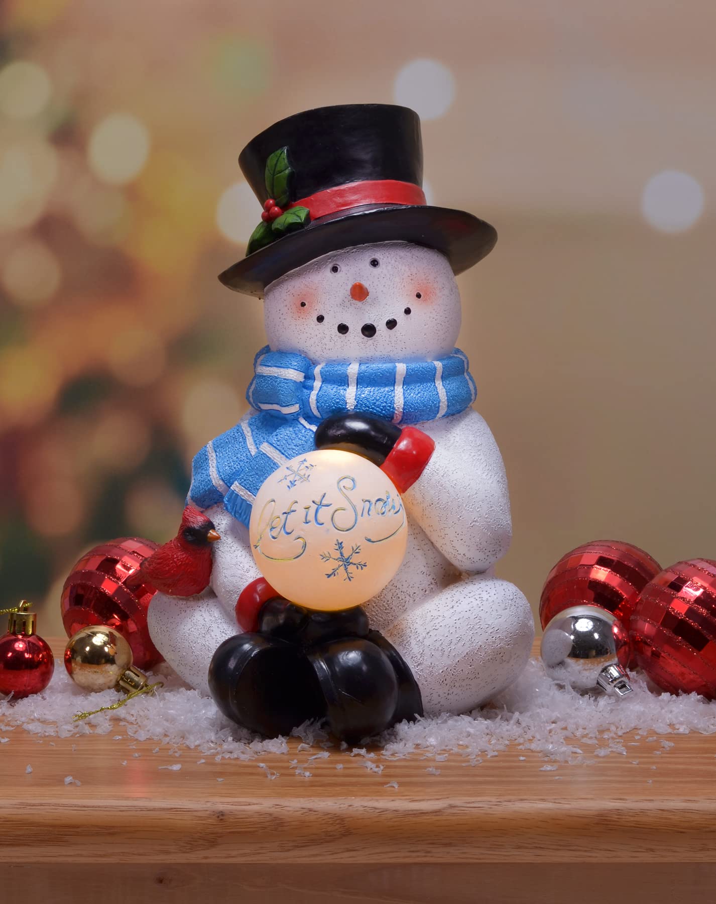 Amazon.com: Mark Feldstein Let It Snow Snowman LED Snowball