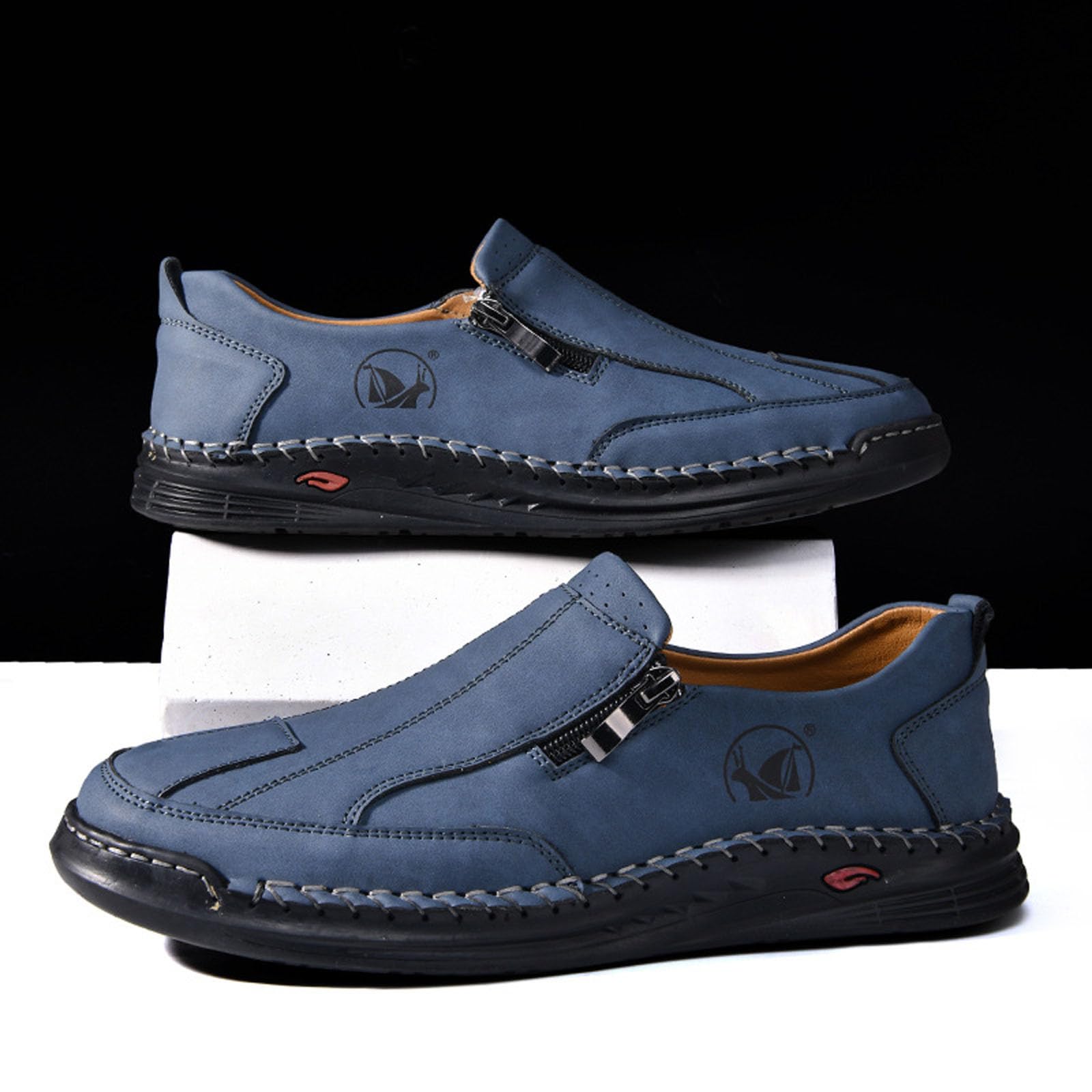 Mokassins Herren - Leicht Sommerschuhe Slipper Sommer Herrenschuhe Shoes Leichte Halbschuhe Slip On Hausschuhe Men Leder Schuhe Loafer Sneaker Schlupfschuhe Freizeitschuhe 04