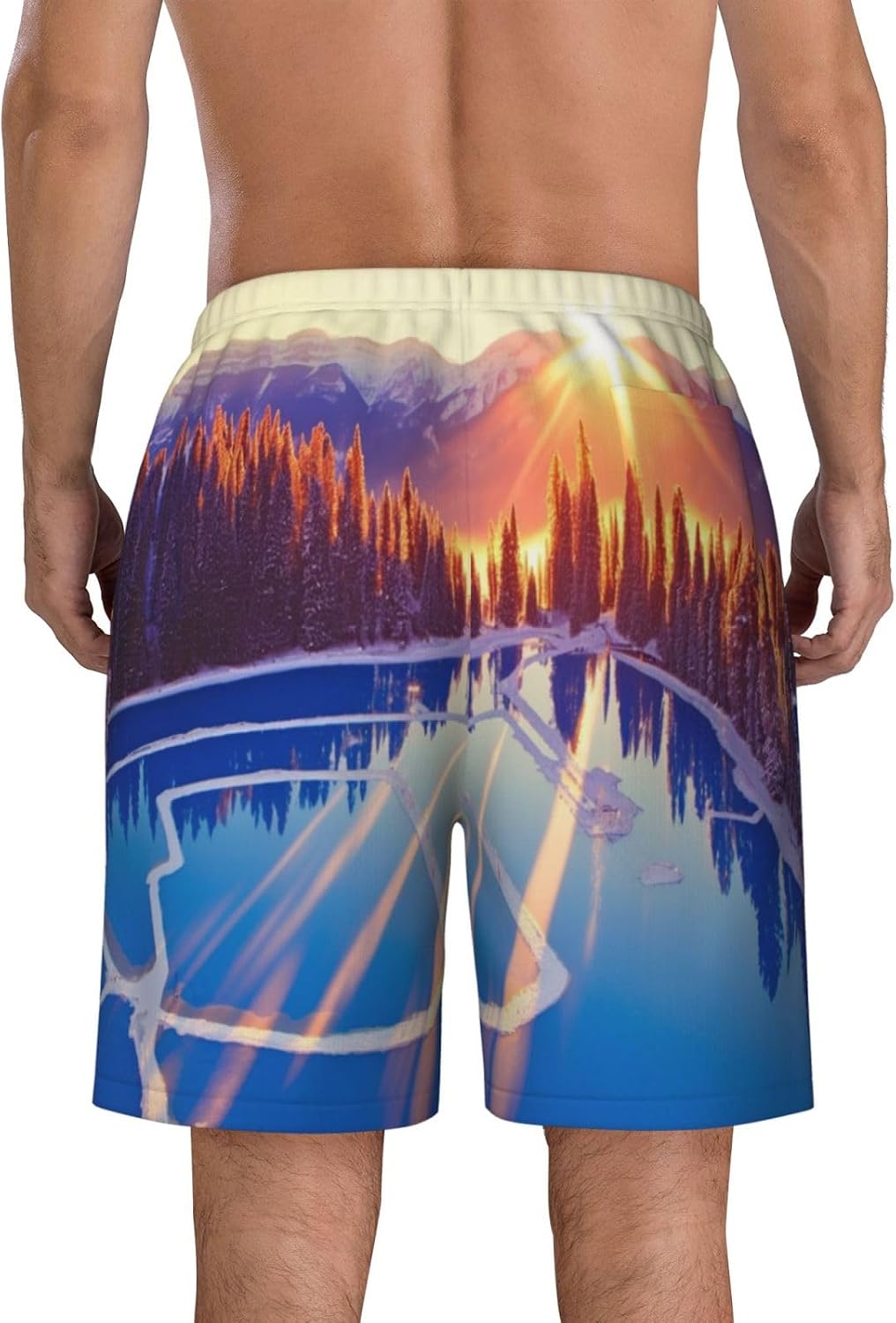 Winter Beauty Men Beach Pants â€“ Swim Trunks for Men,Quick-Dry and Comfortable, Suitable for Beach, Surf, and Everyday Wear Black