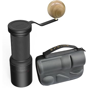 Epeios Coffee Grinder, Manual Coffee Grinder, 80 Grind Adjustable Levels, Stainless Steel, Power Saving Coffee Grinder | 「WBC