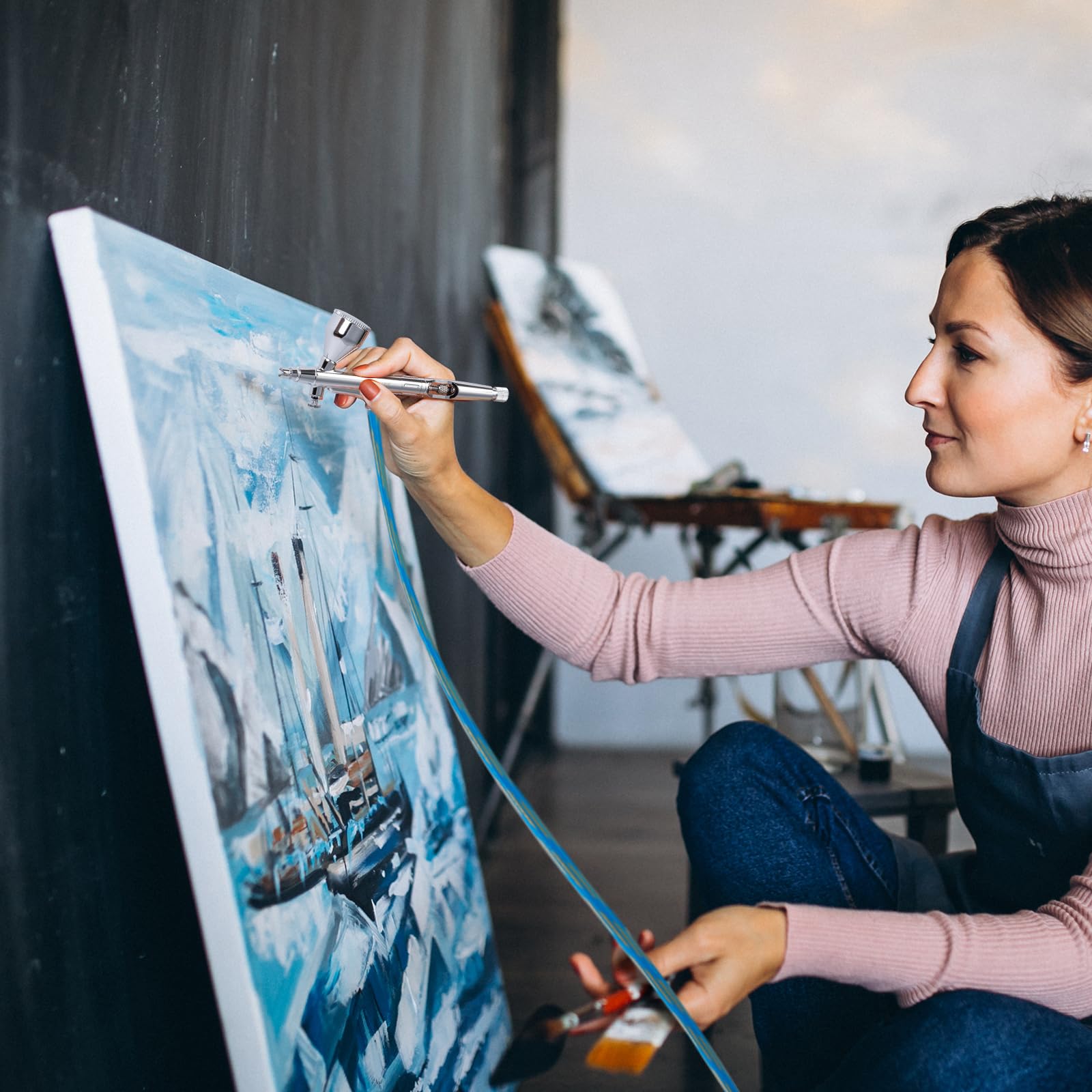 Amazon.co.jp: XDOVET エアブラシキット デュアルアクション 重力