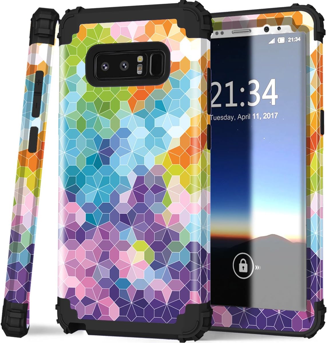 Galaxy Note 8 case,PIXIU Heavy Duty Protection Shock Absorption Anti Scratch Hybrid Dual Layer Phone Cases for Samsung Galaxy Note 8 2017 Realeased Multicolour