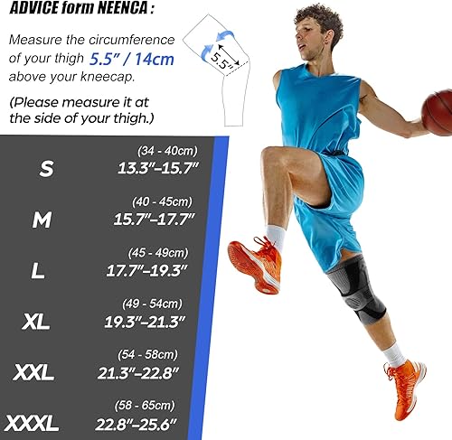 Miniatura 5 de NEENCA Rodillera profesional para aliviar el dolor, rodillera médica de compresión, soporte de rodilla con tecnología de punto horizontal para