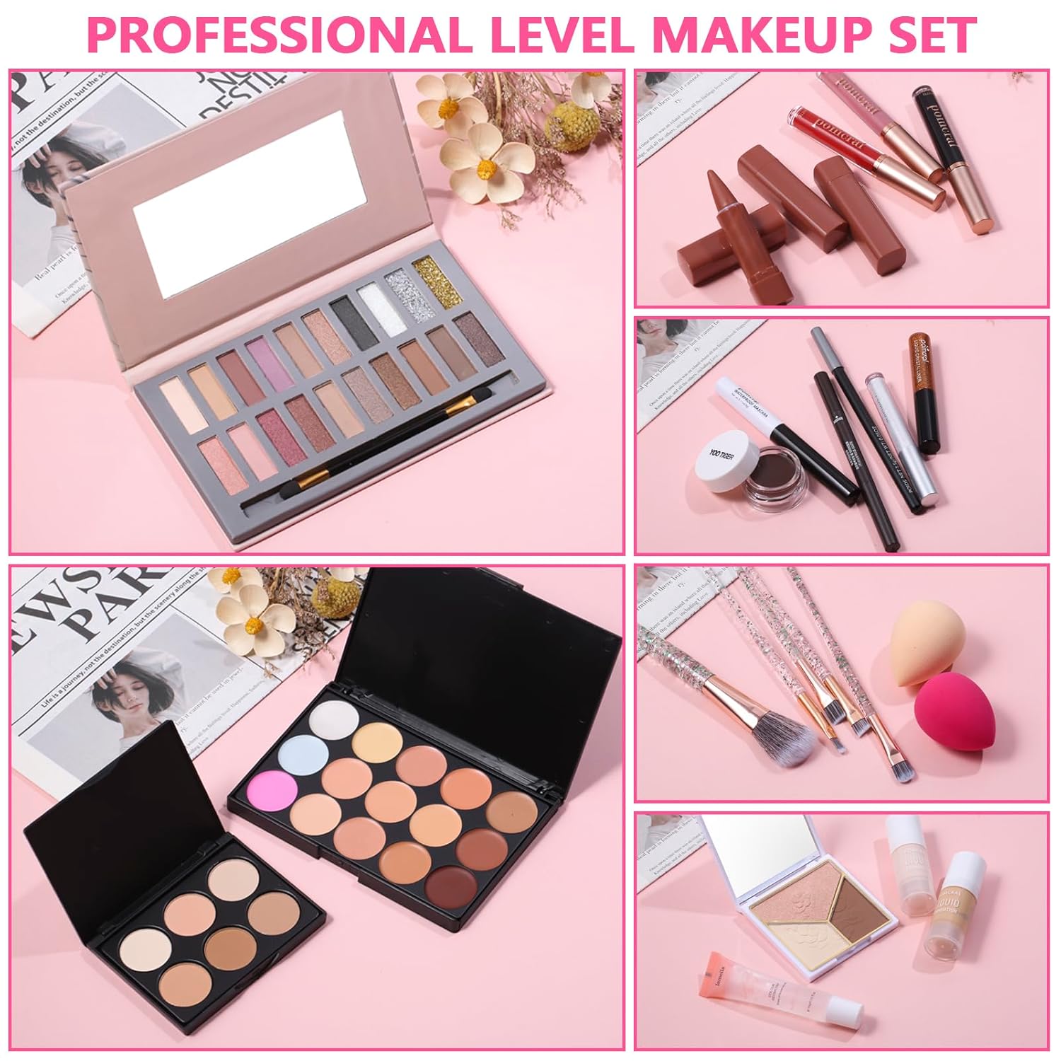 Makeup Kit For Women Full Kit, Makeup Set For Girls Teen Women, Makeup Gift Set With Eyeshadow Palette, Foundation, Concealer, Lipstick, Brushes (20 color makeup kit) - Image 7