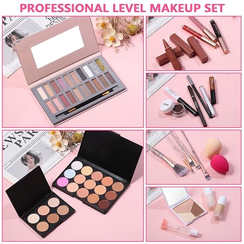 Miniatura 7 de Kit completo de maquillaje para mujeres, juego de maquillaje para niñas, adolescentes, mujeres, set de regalo de maquillaje con paleta de sombras de