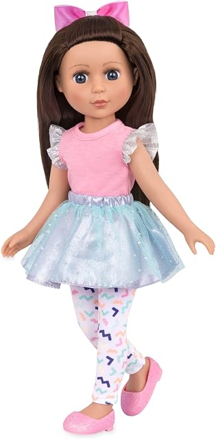Glitter Girls Candice Doll - Movable 36 cm Doll with Clothing, Accessories and Long Hair for Styling - Toy from 3 Years (7 Pieces)