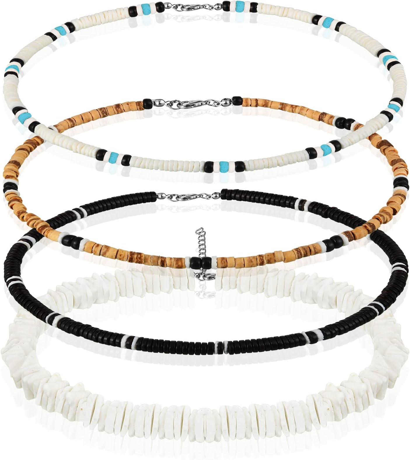 Puka Shell Necklace for Men Surfer Seashell Necklace Choker Summer Beach