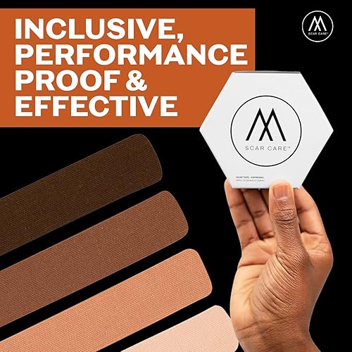 Miniatura 5 de Motivo Cinta para cicatrices  6.5 x 2 pulgadas I 4 tiras  Cinta de cicatrices resistente al agua y al sudor, sin látex, se pega durante 3-5 días