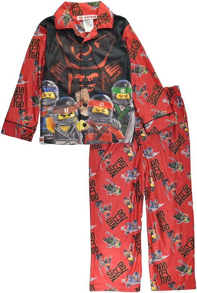 LEGONinjago Boys Pajamas (Little Kid/Big Kid) (8, Red Ninjago)