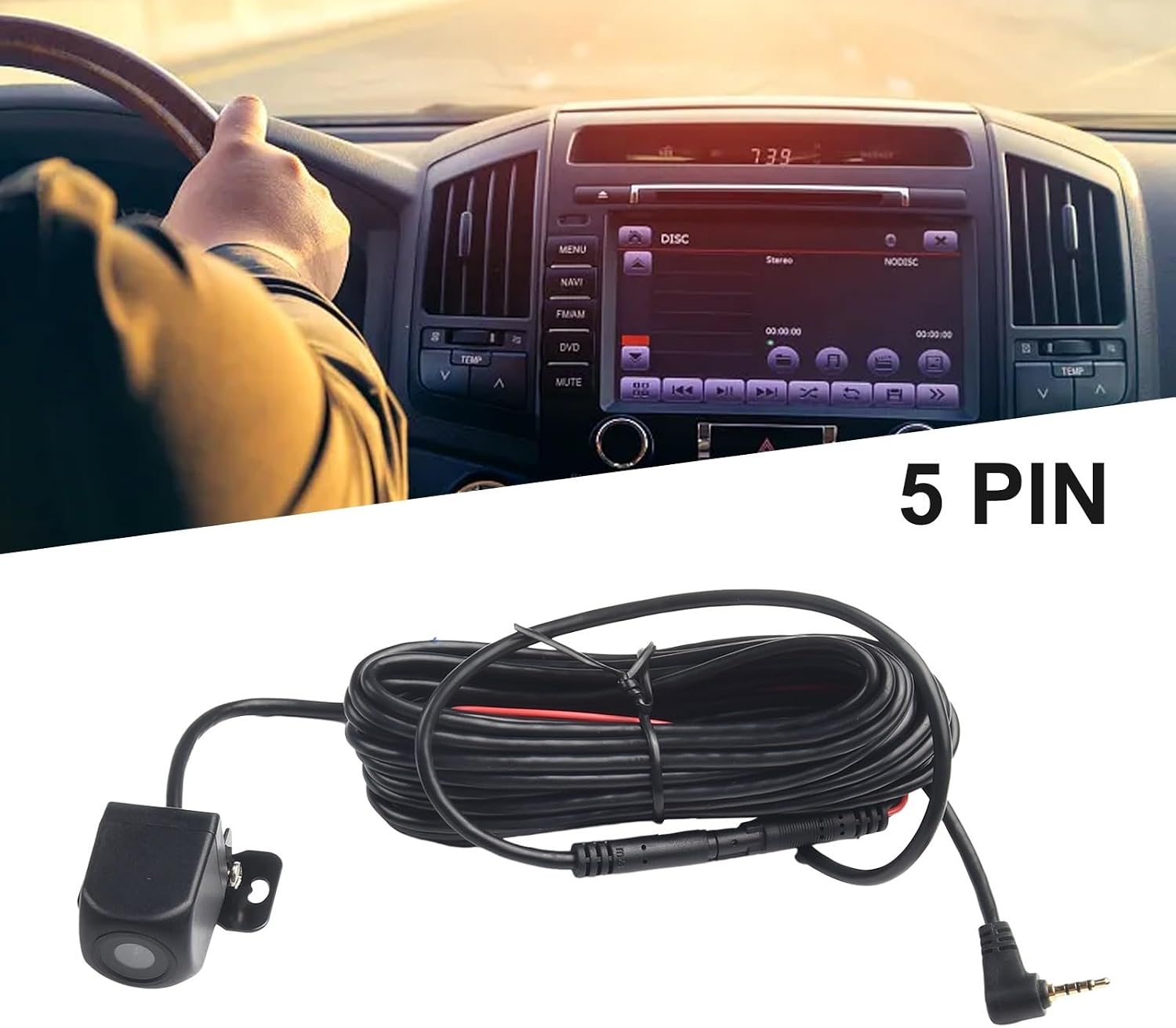 170 Degrees Car DVR Rear View Camera, Vehicle Backup Camera, Waterproof Car Rear View Camera, NTSC/PAL 5 Pin Night Visions Backup For Driving Recorders image 4