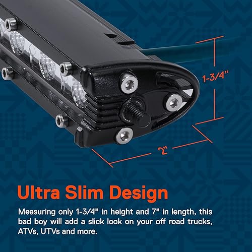 Miniatura 3 de True Mods - Barra de luz LED ultradelgada de una sola fila de 7 pulgadas 1530 lm 18 W IP68 resistente al agua 12 V - 24 V nieblaconducciónluces de
