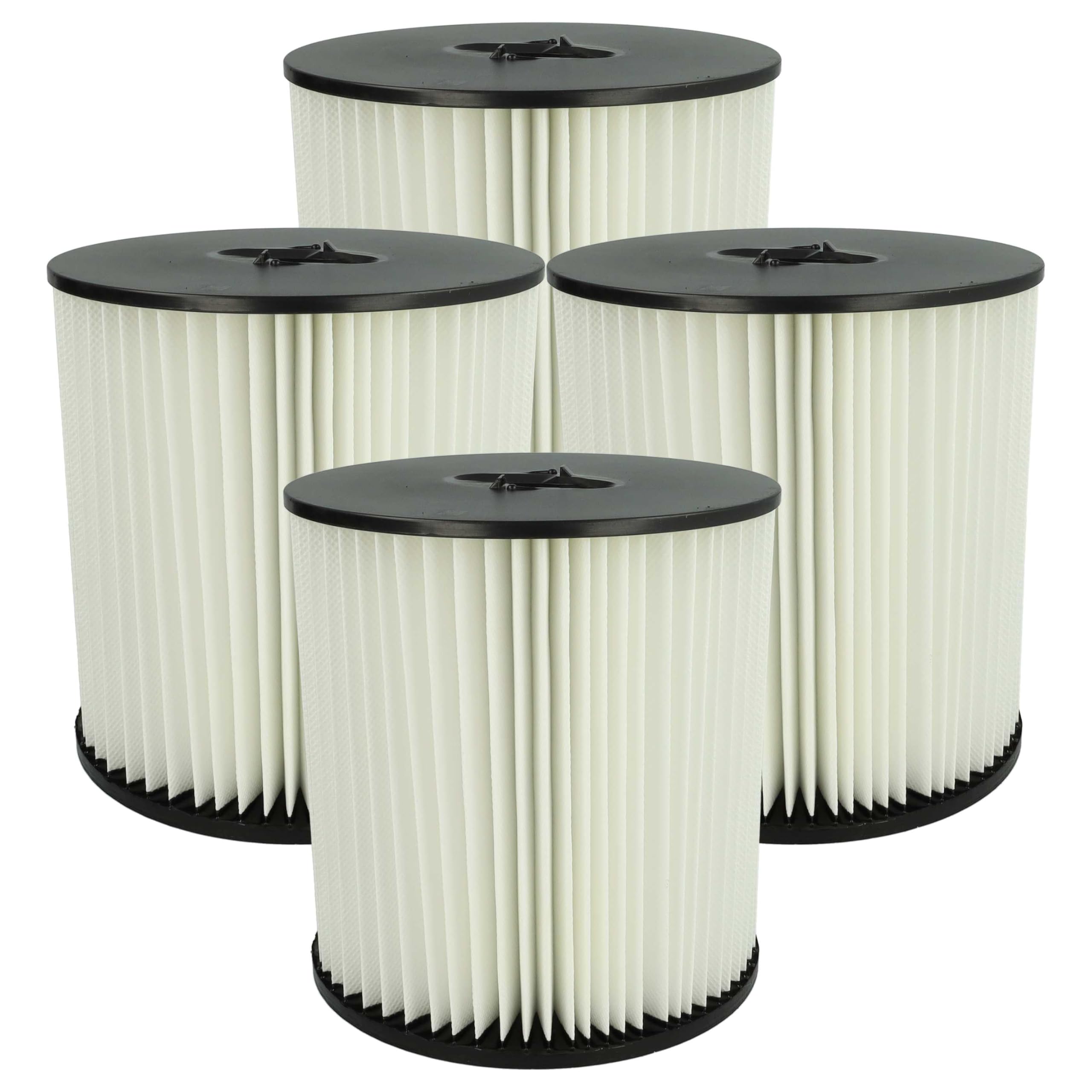 vhbw 4 x filtr plisowany do Dirt Devil 690 890 CV2400 390 590 299e CV1800 CV2000 CV2200 990 odkurzacz - czarny/biały