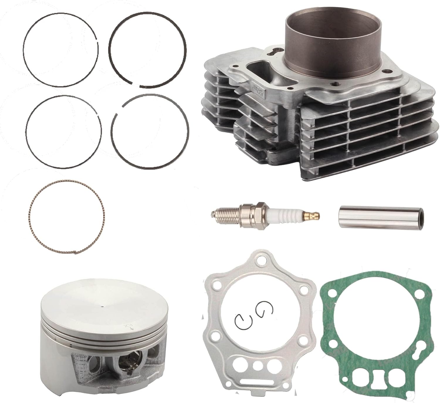 Dasbecan 13111-HN0-A00 Cylinder Piston Ring Gasket Top End Rebuild Kit Compatible with 1998-2004 Honda foreman 450 TRX450 S/ES/FE/FM 4x4 13010-HN0-A02