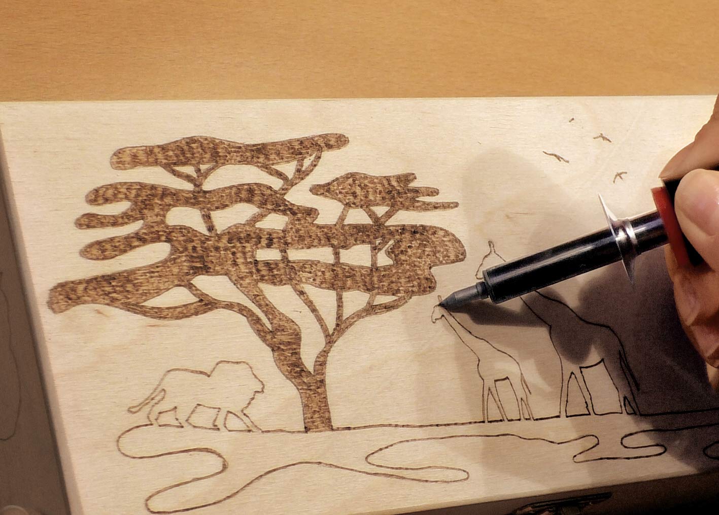 Set Pirografia Pebaro 0269 - Per Legno, Cuoio E Sughero Con 6 Punte E 3 Timbri - Foto 8